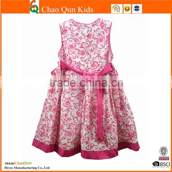 New Model Casual Sleeveless A-line Formal Party Bow Kids Dress photo-2