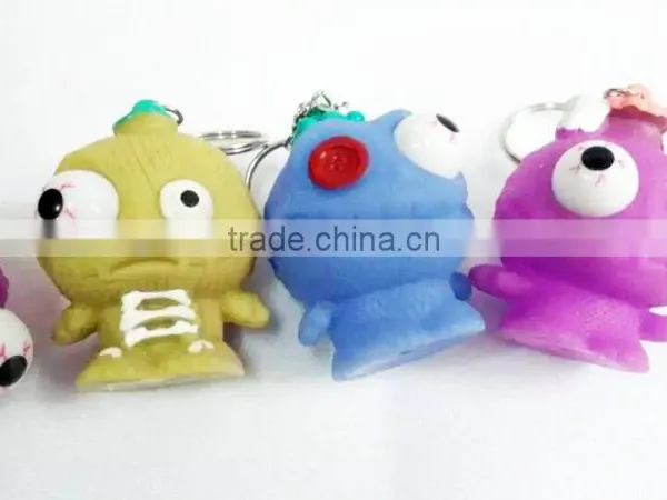 Halloween Voodoo Squeeze Eyes Poping Out Toys With Keychain Promotion Gift photo-3