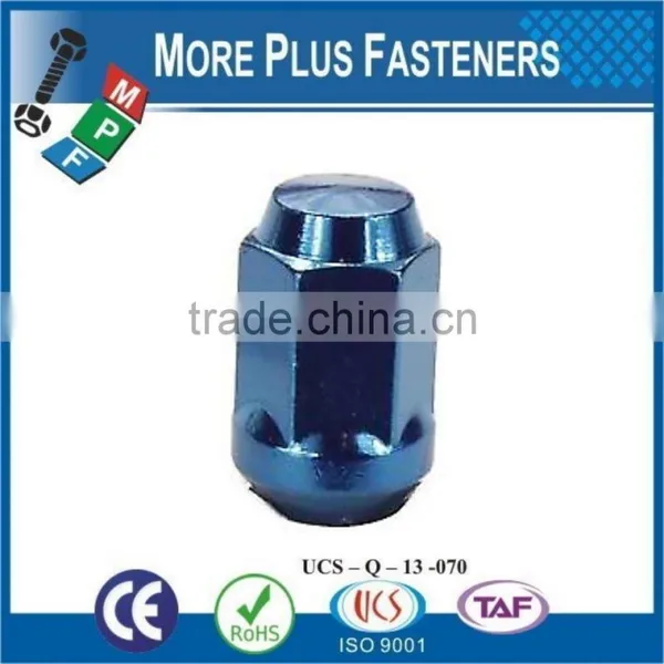 Made in Taiwan Black Bulge Blue Lug Chrome Bulge Acorn Nut photo-3