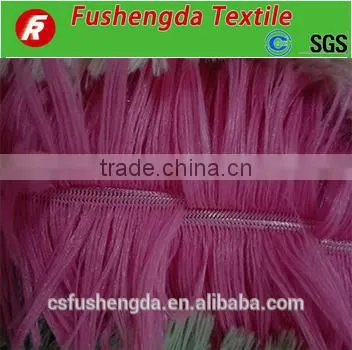2016 Changshu City Long Fur Drawn Needle Process 100%polyester pv Fleece Tie- Dyed Fur Throw Fabric With Aroud 30 Colors