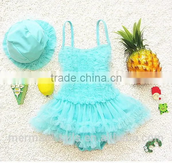 Little Girls Princess Lace Layer Swimsuit TuTu Dress One-Pieces Swimwear photo-2