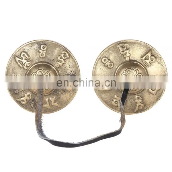 2.6in Handcrafted Tingsha Cymbal Bell W/Striker for Buddhism Meditation Old Tibet Tibetan Buddhist Bronze Tingsha Cymbals