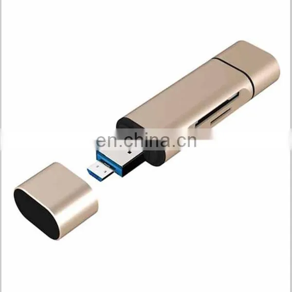 Aluminum Multifunction USB-A-Micro-Type-C Card Reader OTG Supported for Nexus 6P,5X,MacBook,Windows Computer,Android OTG photo-2