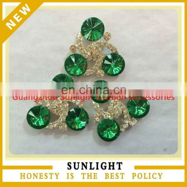 fashion green rhinestone buttons for wholesale