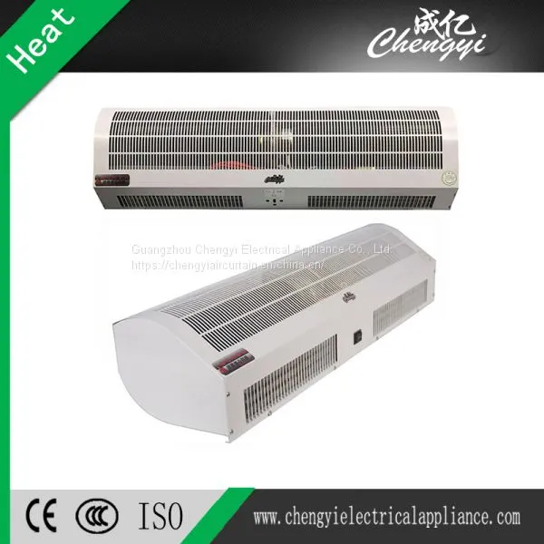 Metal Paint Shell Electric Cross-Flow Supermarket Heating Button Door Air Curtain