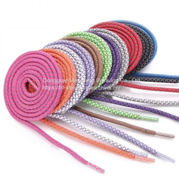 Custom Fashion Polyester Quality Cheap Wholesale Shoelaces Reflective Fashion Shoelace photo-2