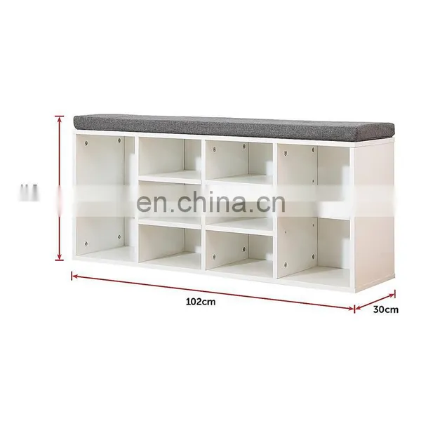 Shoe Rack Storage Bench Organiser Wooden Shelf Cupboard Box photo-5