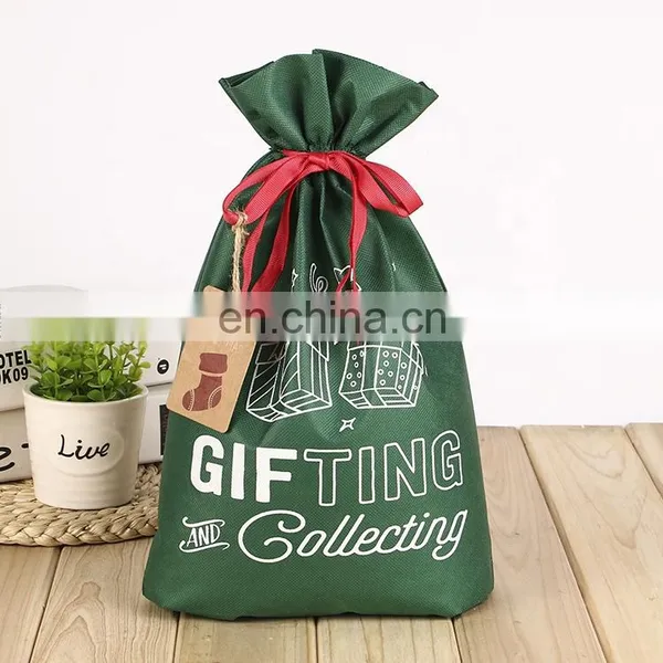 Eco Friendly Non-woven Fabric Gift Bags Drawstring With Logo photo-5