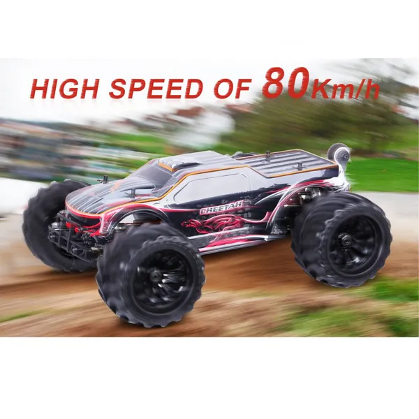 1:10 Scale Remote Control Car Truck, 80+ KM/H High Speed RTR RC Truck, 2.4GHZ Radio Controlled Electric RC Car, 4WD 4x4 Off Road Monster Truck for Adults, IPX7 Waterproof Racing Vehicle Truck photo-3
