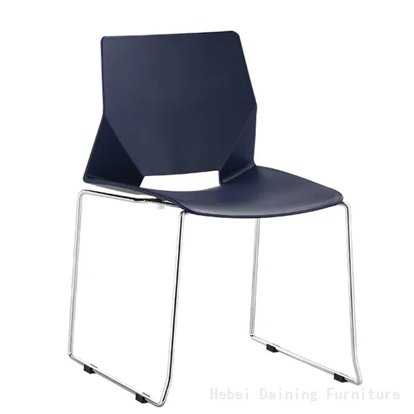 Plastic Chair with Iron Legs and Rectangular Back DC-P99