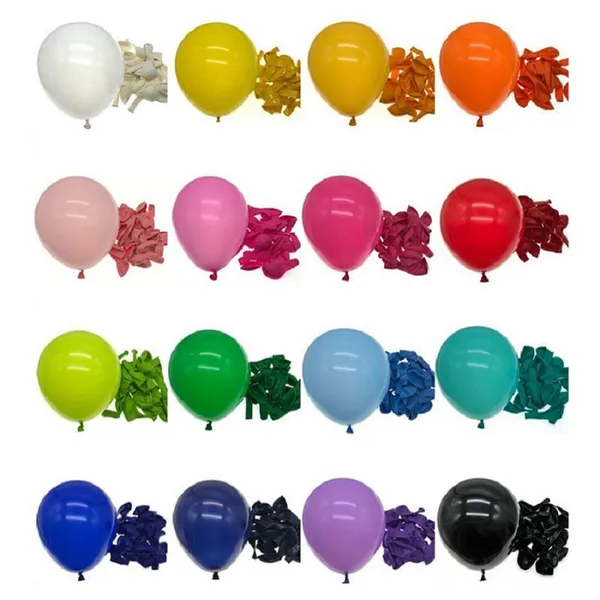 New100pcs 9 Inch Standard 1.8 g Round Multi Color Metallic Colour Helium Ballon Pearl Gold Silver Latex Balloon photo-3
