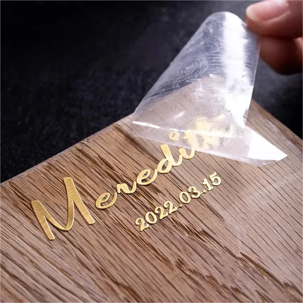 Metal Logo Transfer Label UV Sticker Custom Logo Waterproof UV Transfer Sticker photo-2