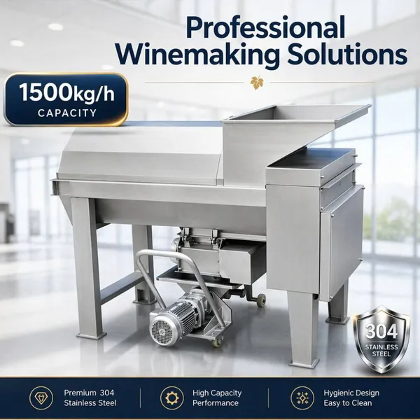 Food Grade Stainless Steel Grape Destemmer and Crusher Machine Professional Fruit Grinder for Wine and Juice Production photo-4