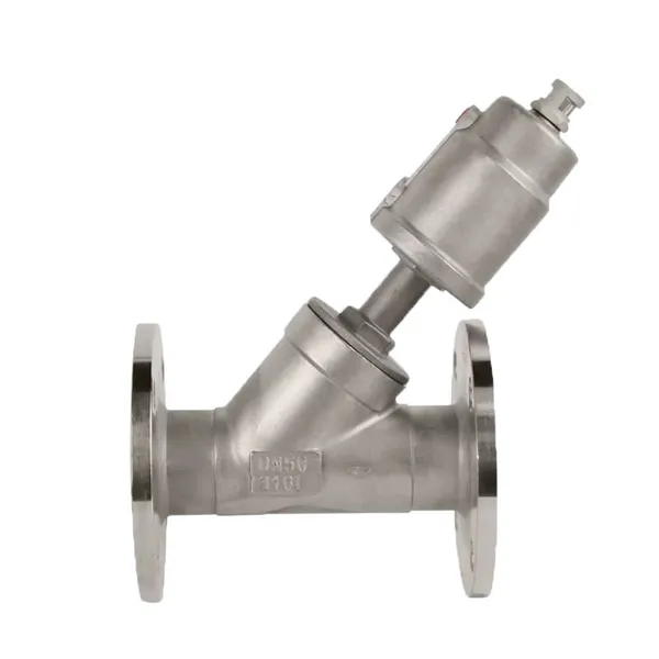 Factory Direct Sales of High-quality Stainless Steel Pneumatic Flange Angle Seat Valve