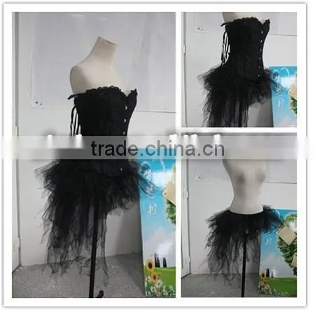 Wholesale Cheap Black Burlesque Bustle Tutu Skirt Peacock Black Plus Size
