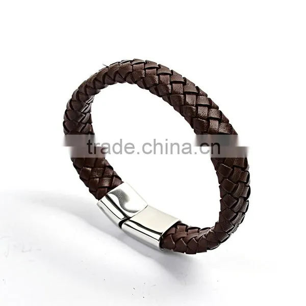 Stainless Steel Jewelry Bangles Bracelets Genuine Leather Skull Bracelet Mens Bracelets photo-2