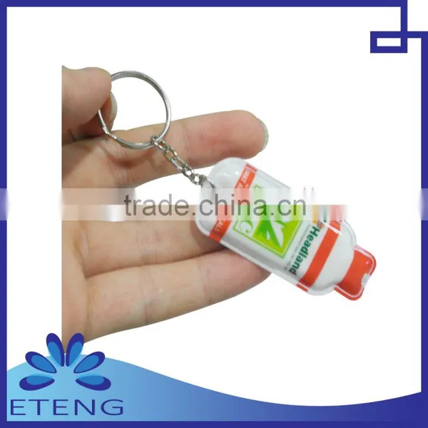 Promotional Souvenir Led Flashlights Keychain/pvc Led Keychain photo-3