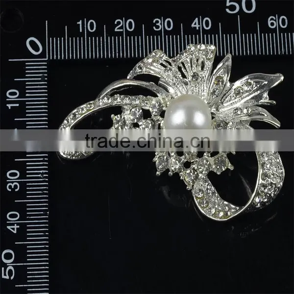 2016 New Fashion Strass Brooch Pins With Zinc Alloy , Flower Pin Brooch With Crystal, Factory Wholesale for Wedding Invitation photo-2