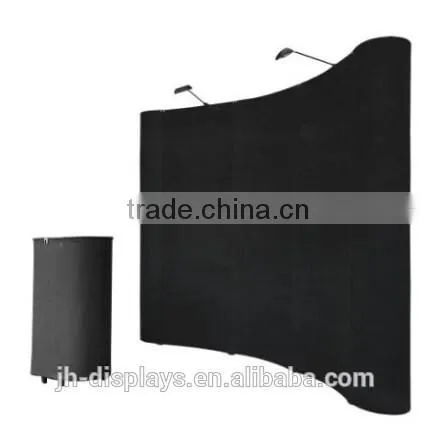 3*3 Black Trade Show Fabric Pop up Display