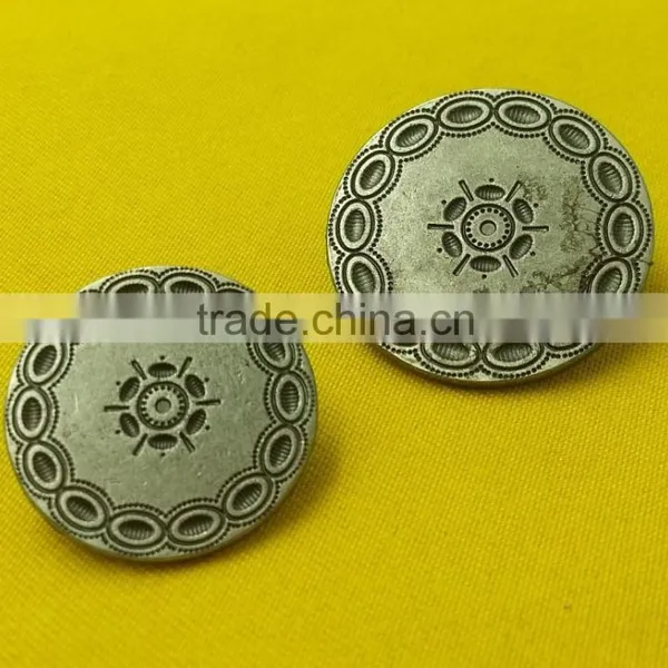Fancy Sew-on Metal Shank Button For Jacket --- MJ2083 photo-3