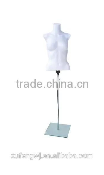 Wholesale Lifelike Half Body Female Plastic Mannequin for Garment/clothing Torso Mannequins