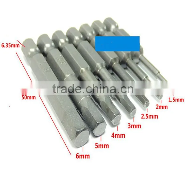 2Pcs 50mm 1/4 Inch Hex Shank Magnetic Hex Head Screwdriver Bits Electric Screwdriver Set AR-58 photo-4