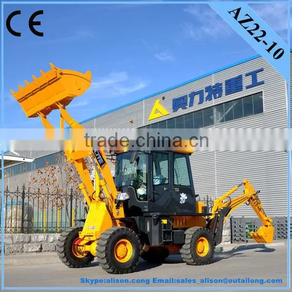 4x4 Compact Tractor With Loader and Backhoe