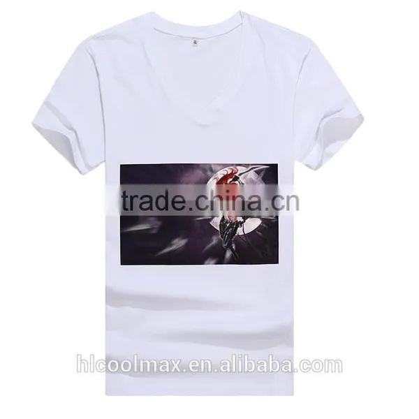 Wholesale China Import Cheap Printed Plain White 3D 1 Euro Dri Fit V Neck Men Fashion Design T Shirts photo-2