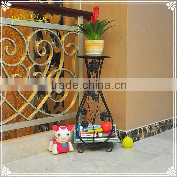 Flower Vase Shape Planters Wrought Iron Plant Stand for Home Deco photo-5