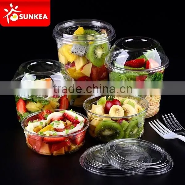 Disposable Wide Mouth Clear Food Plastic Cups With Lid photo-2