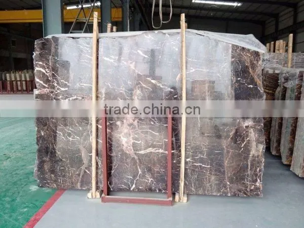 Cheap Coffee Brown Marble Polished Slab photo-2