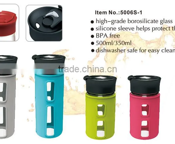 Silicone Sleeve High-grade Borosilicate Glass Bottle photo-6