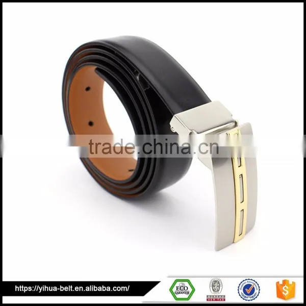 China Manufacture Custom Formal Alloy Buckle Leather Belt