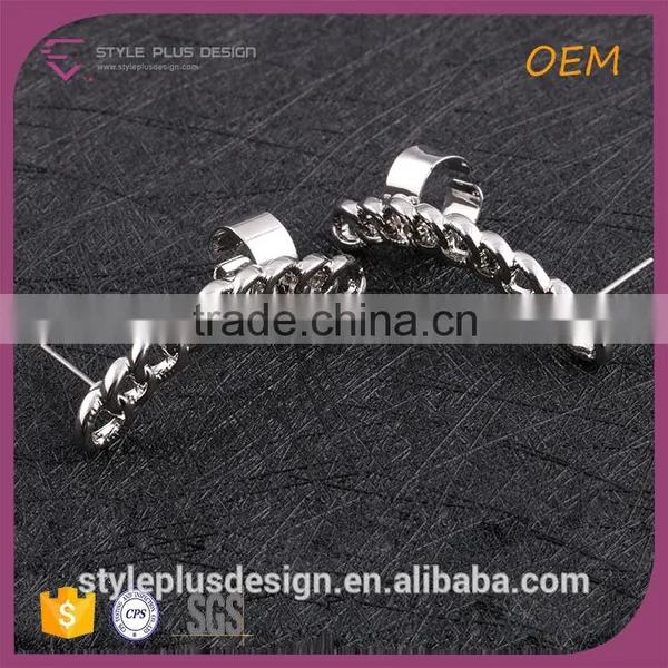E73189K04 Latest Artificial Cheap Model Fashion Earrings Made In China Rounding Unisex Gender Spiral Earring photo-3