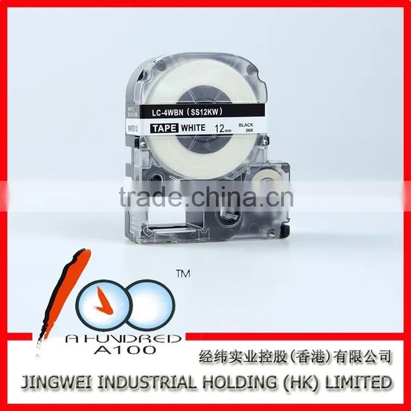 Compatible Espon/Kingjim Tape Cartridge for Label Printer LC-3LWV White on Blue 9mm SD9BW photo-2