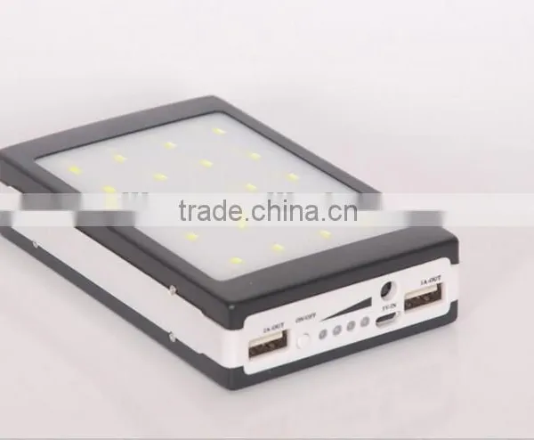 50000mAh Solar Panel Power Bank External Charger Battery Cell Phone Black 2USB photo-6
