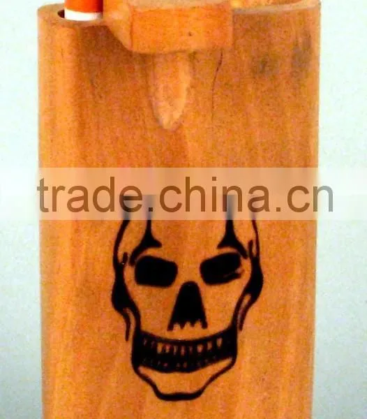 Cedar Wood Smiley Face Dug Out Pipe photo-5