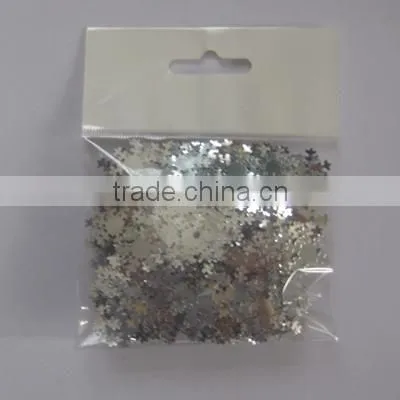 HOT SALE Silver Foil PVC Christmas Star Table Confetti photo-5