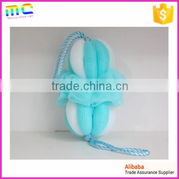Two-section Pumpkin Double Color Longe Bath Brush photo-3