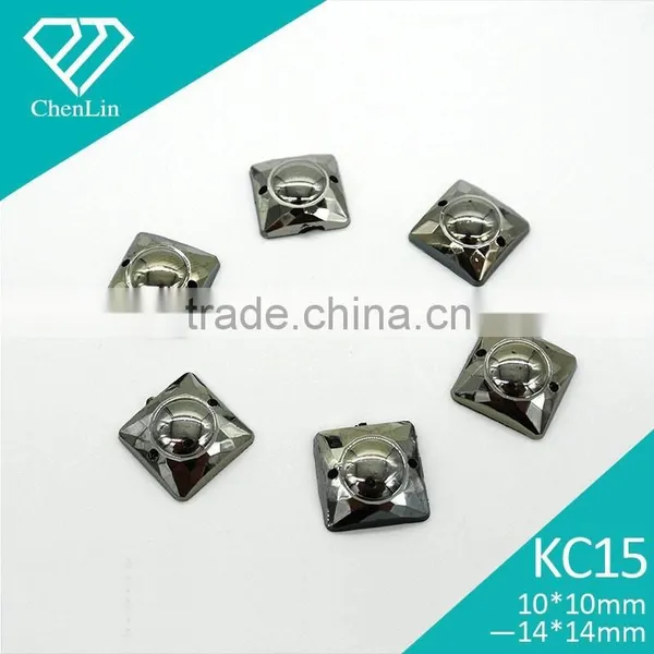 KC15 Square Nest 10*10 12*12mm Flat Back Sew on Acrylic Rhinestones Fashion Decoration, Craft Making, Garment Bags Accessories