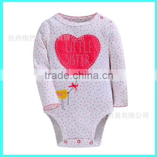Made in China New Arrival 100% Cotton Printed Bowknot Long Sleeved Baby Rompers photo-5