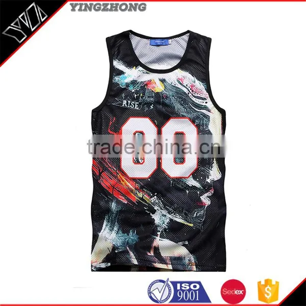 Yingzhong Garment 2016 New Summer Full Over Sublimation Printed Vest photo-3