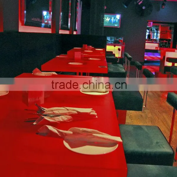 Pure Color Acrylic Resin Crystal Panel for Restaurant Dining Table Top Designs photo-4