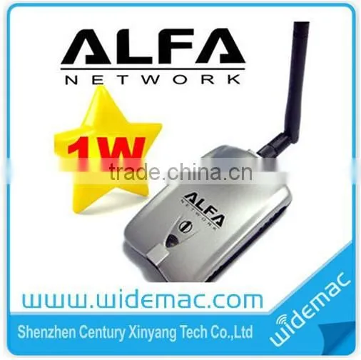 802.11b/g 1000mW 54Mbps Realtek 8187L/RT3070 Chipset Alfa Awus036H Alfa USB Wifi Adapter With 5dBi & 7dbi Detachable Antenna