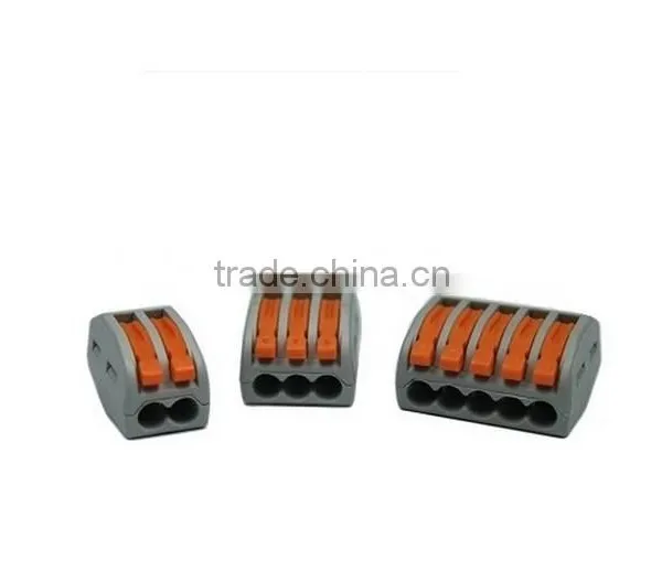 Factory Wholesale Equivalent Wago 222 Series Push in 2p 3p 5p Quick Wire Connector Electrical Terminal Block photo-3