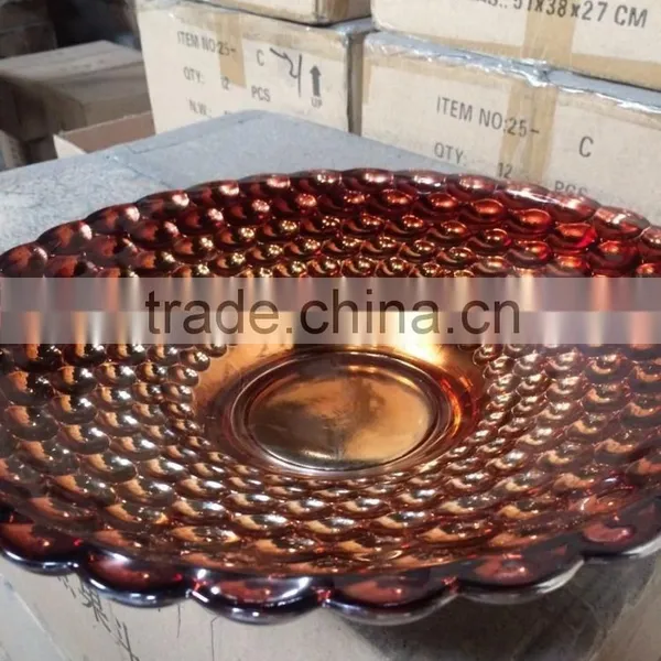 European Style Table Serving Retro Design Glass Fruit Plate photo-2
