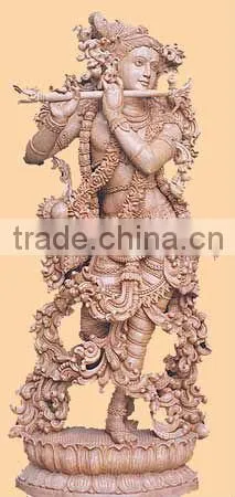 Krishna Wooden Sculpture