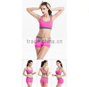 Quick-dry Sports Bra Set Shakeproof Ladies Running Fitness Vest Wireless Running Bra Yoga Sport Bra Sexy Womens Tracksuits Set photo-2