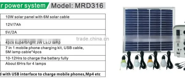 10W Solar Lighting Kits For Home Use and Outdoor Activities photo-4