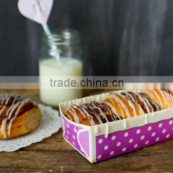 Disposable Paper Loaf Pans Large Striped Rectangular Paper Loaf Baking Pans Baking Containers Cake Cup 7.1" L x 2.5" W x 1.8"H photo-4